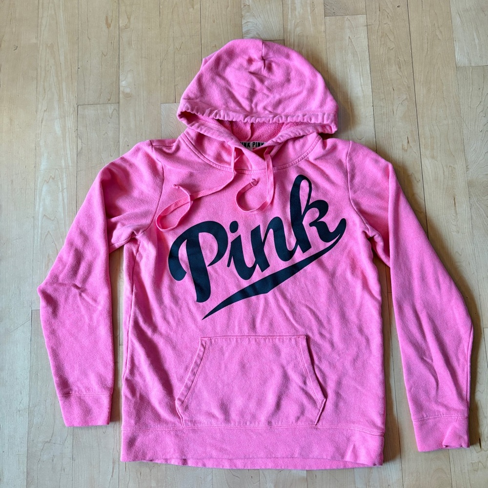 Women’s size small pink and black PINK Victoria’s Secret hoodie